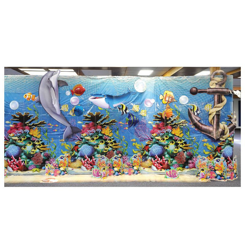 Beistle Undersea Backdrop - 4' x 30' - Pack of 6