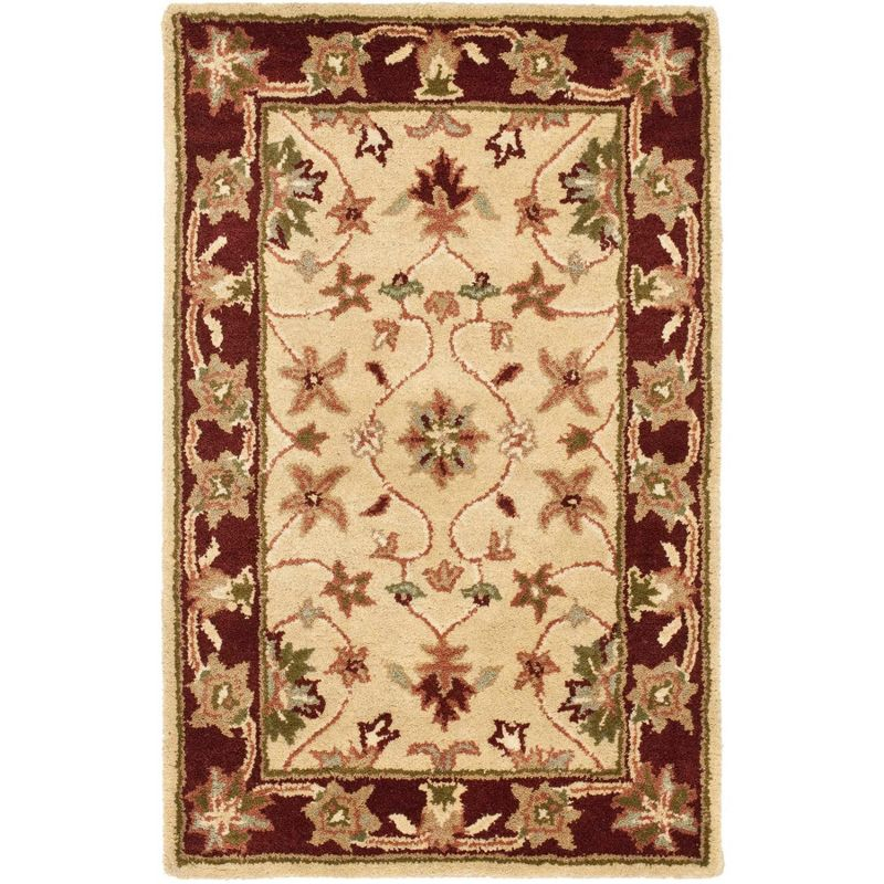 Heritage HG965 Handmade Accent Rug - 2'x3' - Ivory/Red - Safavieh