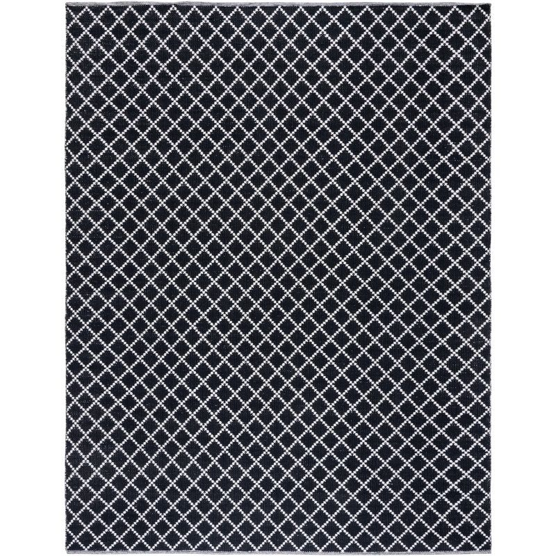 Montauk MTK706 Hand Woven, Flat Weave Indoor Area Rug - Black/Ivory - 8'x10' - Safavieh