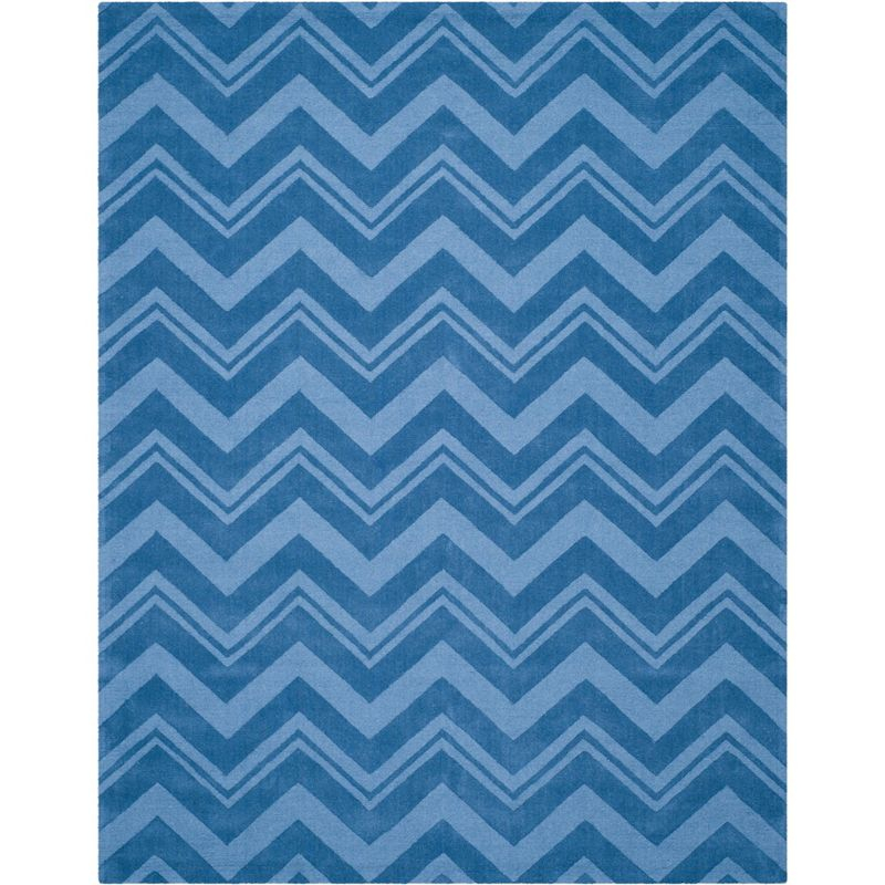 Impressions IM398 Hand Loomed Area Rug - Blue - 7'6"x9'6" - Safavieh.
