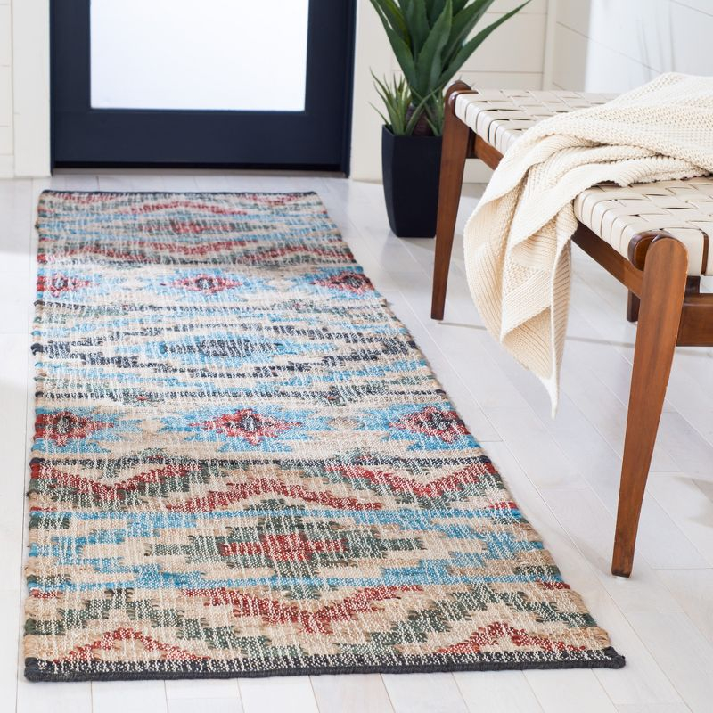 Kilim KLM758 Hand Woven Runner Rug - Natural/Red - 2'3"x9' - Safavieh.