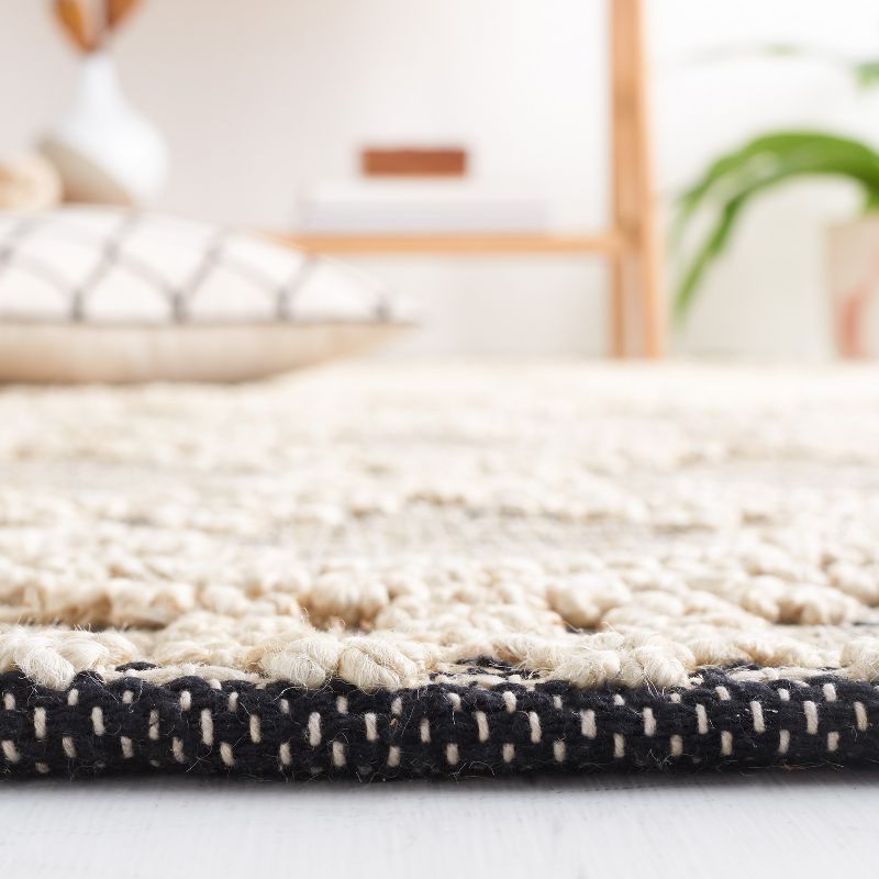 Natural Fiber NF383 Flat Weave Indoor Area Rug - Blush/Black - 6'x9' - Safavieh