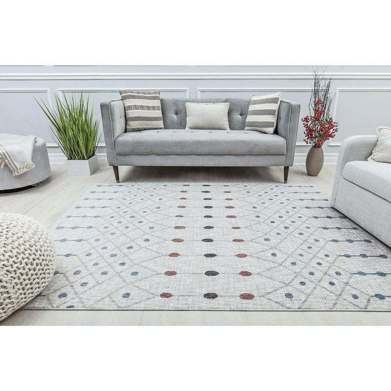 Mason Brooks Cressida CA75A La Paloma Gray Area Rug for Dining Room Rug Neutral Rug Living Room Rug Kitchen, 2'6" x 8'