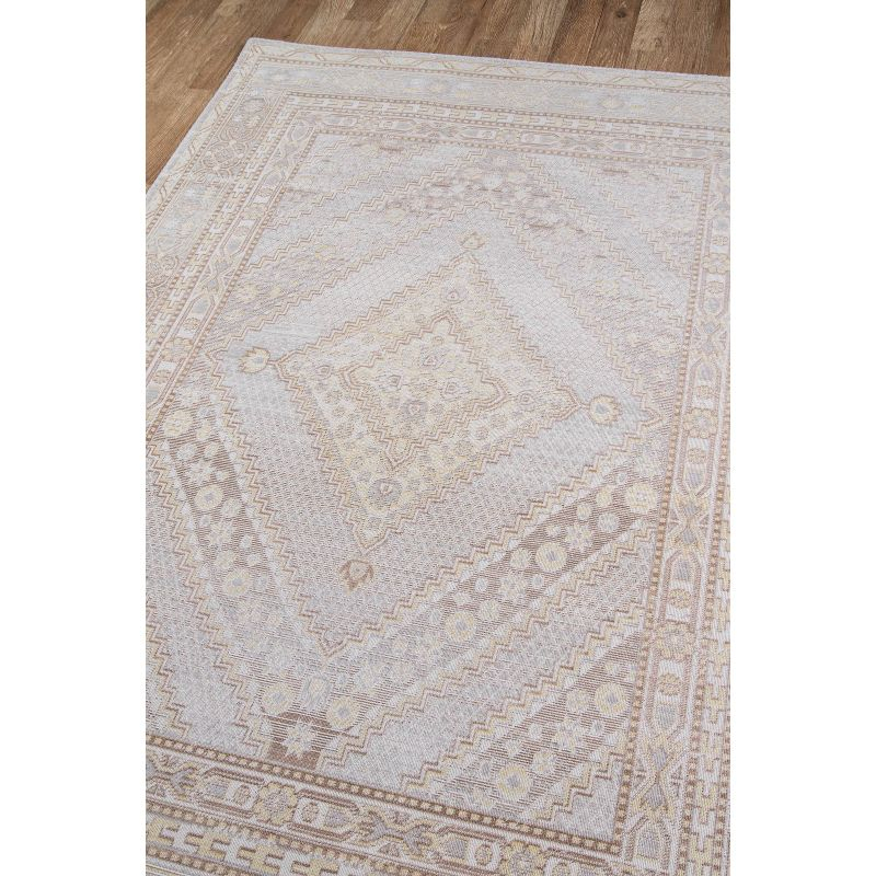 Momeni 2'x3' Isabella Orla Machine Loomed Accent Rug Gray: Medallion Pattern, Low Pile, Indoor, Polyester, Rectangle