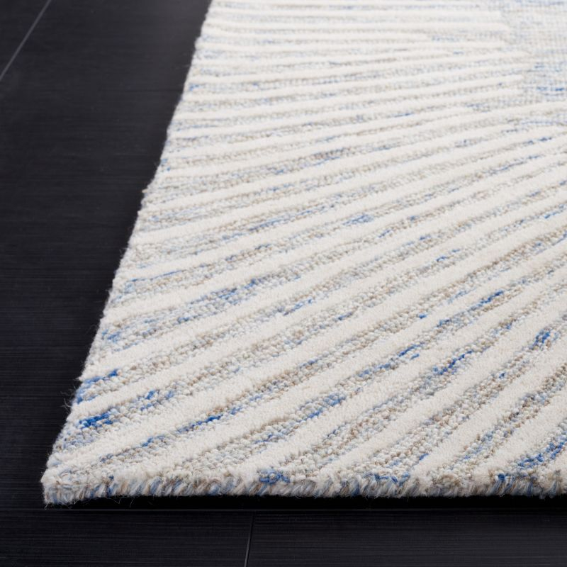 Abstract ABT478 Hand Tufted Area Rug - Blue/Ivory - 8'x10' - Safavieh .