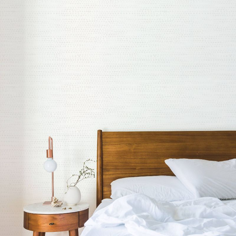Tempaper & Co.® Moire Dots Removable Peel and Stick Wallpaper, Light Tan, 28 sq. ft.: Vinyl Self-Adhesive Polka Dots