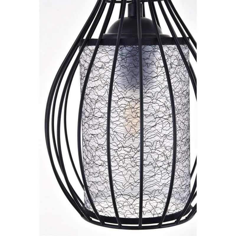 Elegant Lighting Miya 1 Light Black Pendant