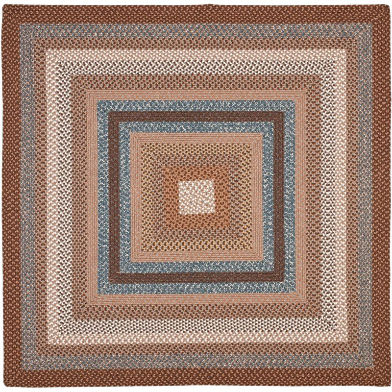 Braided BRD313 Hand Woven Area Rug - Brown/Multi - 8'x8' - Safavieh.