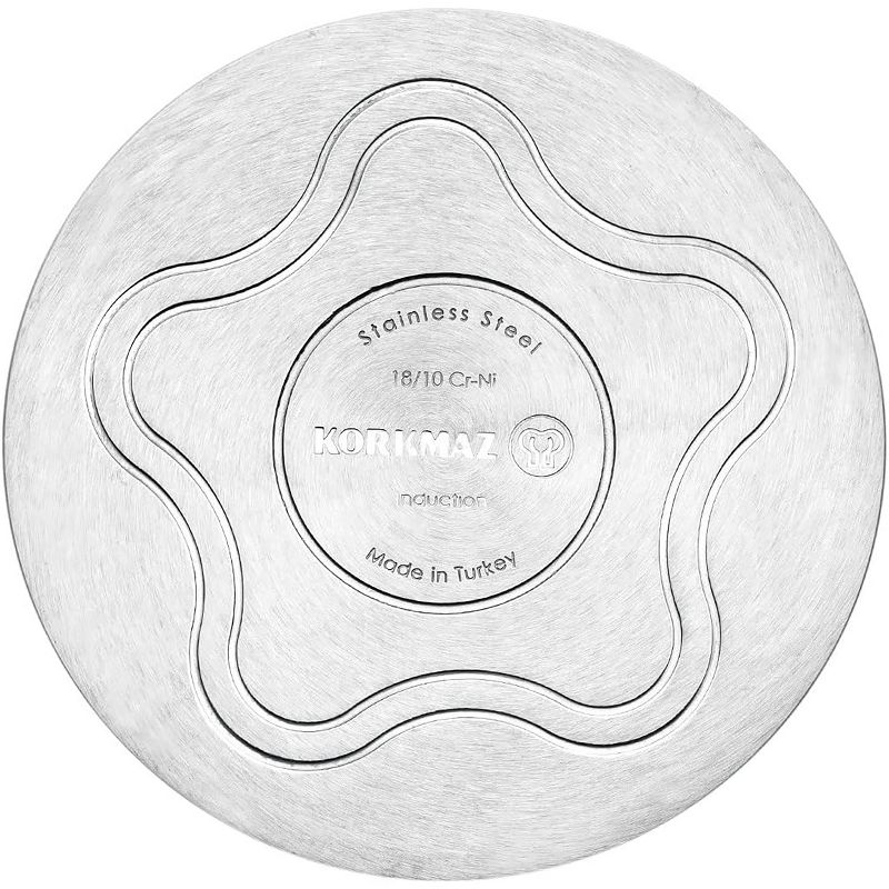 Korkmaz Gastro Proline 3.6 Liter Stainless Steel Casserole with Lid in Silver