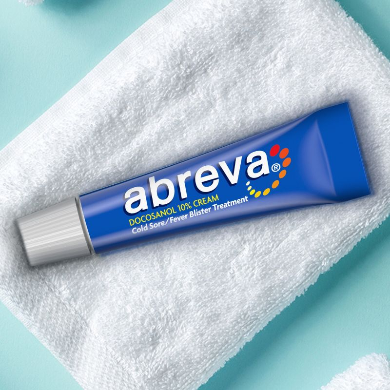 Abreva Docosanol 10% Cream Cold Sore/Fever Blister Treatment Tube - 0.07oz