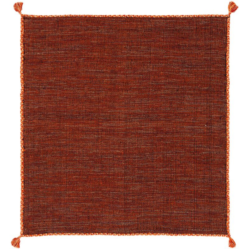 Montauk MTK150 Hand Woven Indoor Area Rug - Orange/Black - 5'x5' - Safavieh