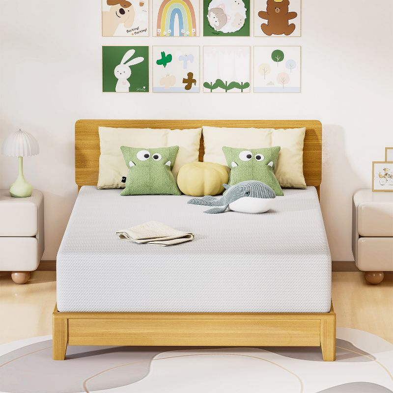 FDW 12 inch Full Bamboo Charcoal Memory Foam Mattress Cooling Gel Infused Mattress CertiPUR-US Certified Breathable Bed Mattress,White Full