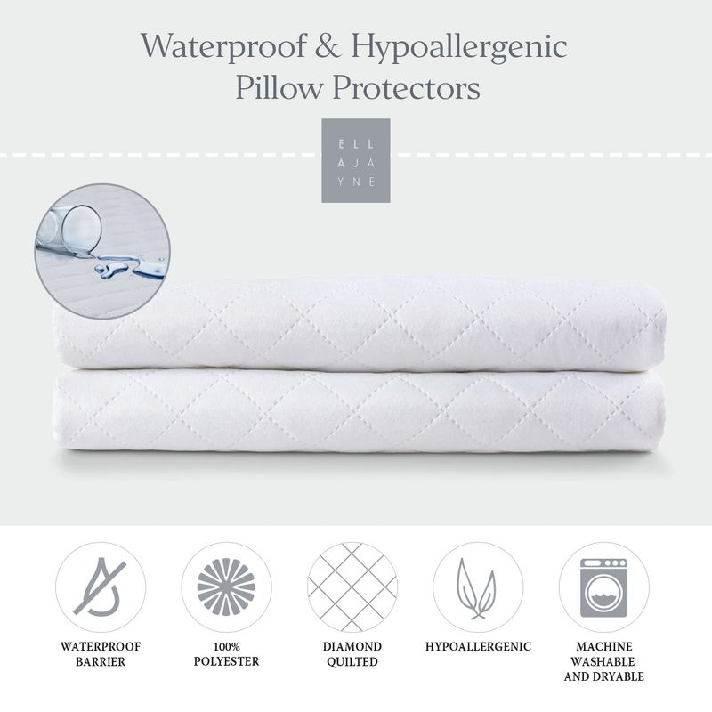 Ella Jayne Waterproof Pillow Protector, Set of 2  -  Standard
