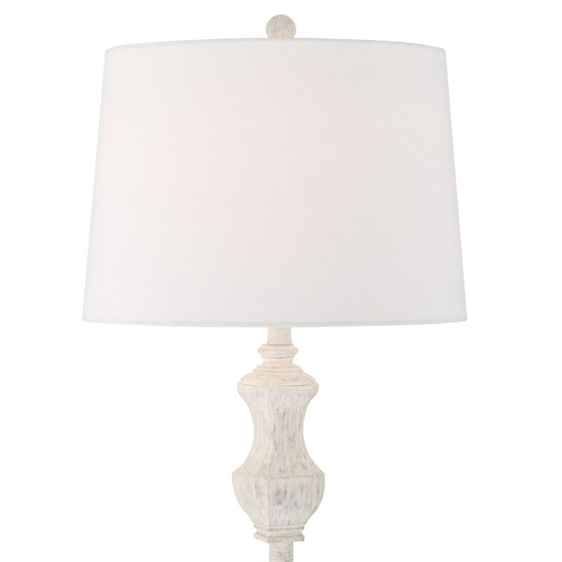 Barnes and Ivy Verona Traditional Shabby Chic 61 1/2" Tall Standing Floor Lamp Skinny Vintage White Living Room Bedroom House Reading Office