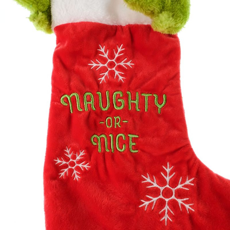 Dr Seuss How the Grinch Stole Christmas Grinch 24" 3D Plush Stocking