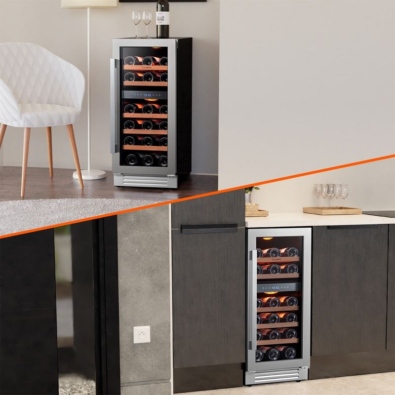 Ca'Lefort 15 inch 28 Bottle Wine Cooler, Built-in or Freestanding Fridge