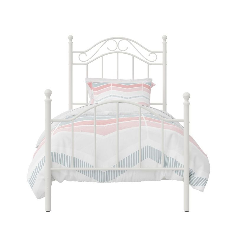 RealRooms Marlo Metal Bed Frame, Twin, White