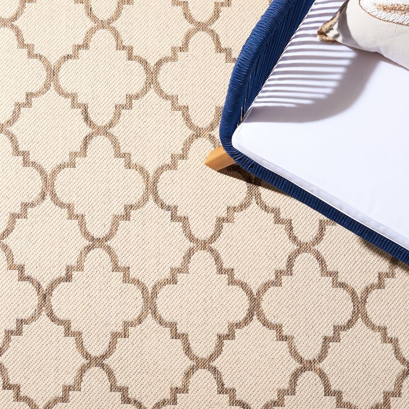 Beach House BHS121 Power Loomed Indoor/Outdoor Area Rug - Cream/Beige - 5'3"x7'6" - Safavieh