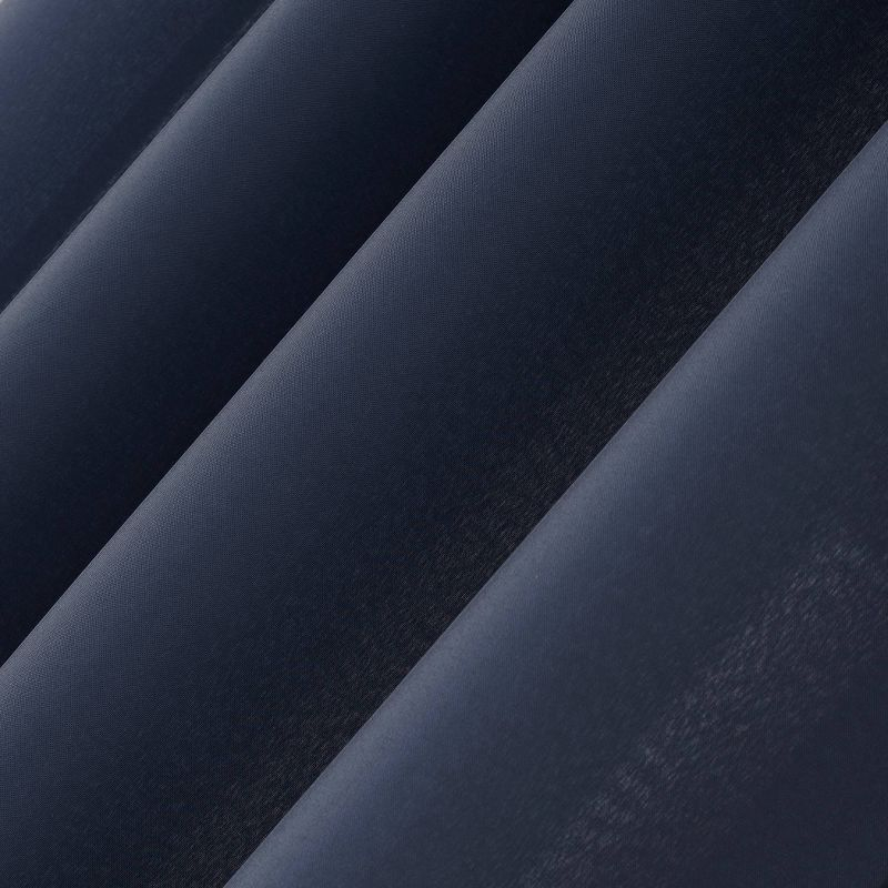 84"x54" Sailor Indoor/Outdoor UV Protectant Room Darkening Grommet Top Curtain Panel Dark Blue - Sun Zero: Living Room & Outdoor Use