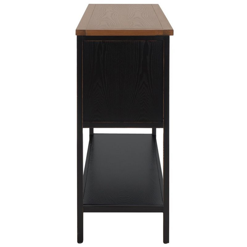 Charlotte Sideboard - Black/Oak Top - Safavieh.