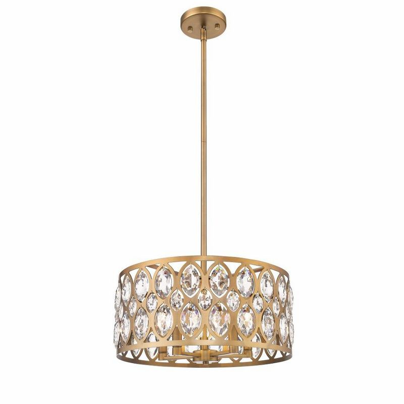 Z-Lite Dealey 5 - Light Chandelier in  Heirloom Brass