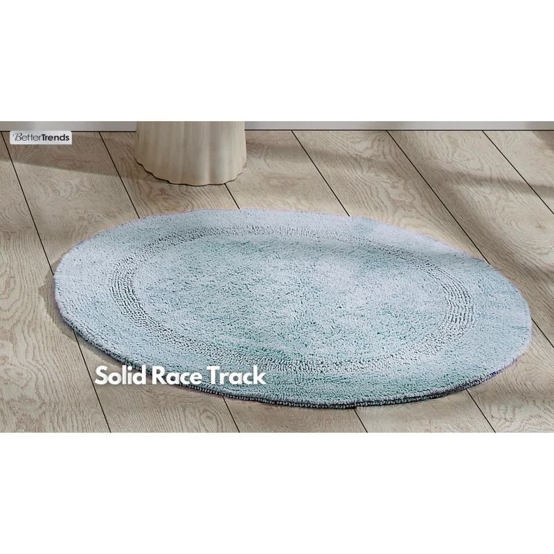 24"x40" Lux Collection Bath Rug Ivory - Better Trends: Cotton, Tufted, Machine Washable, No Backing