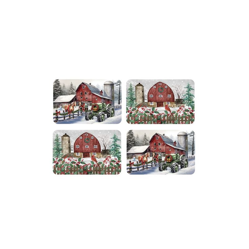 Briarwood Lane Christmas Placemat (4-pack) 17x11.25 Country Winter For Christmas Placemat