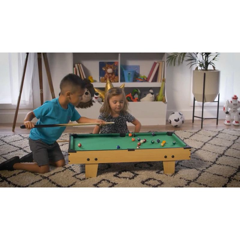 Best Choice Products 4-in-1 Multi Game Table, Childrens Arcade Set w/ Pool Billiards, Air Hockey, Foosball - Natural