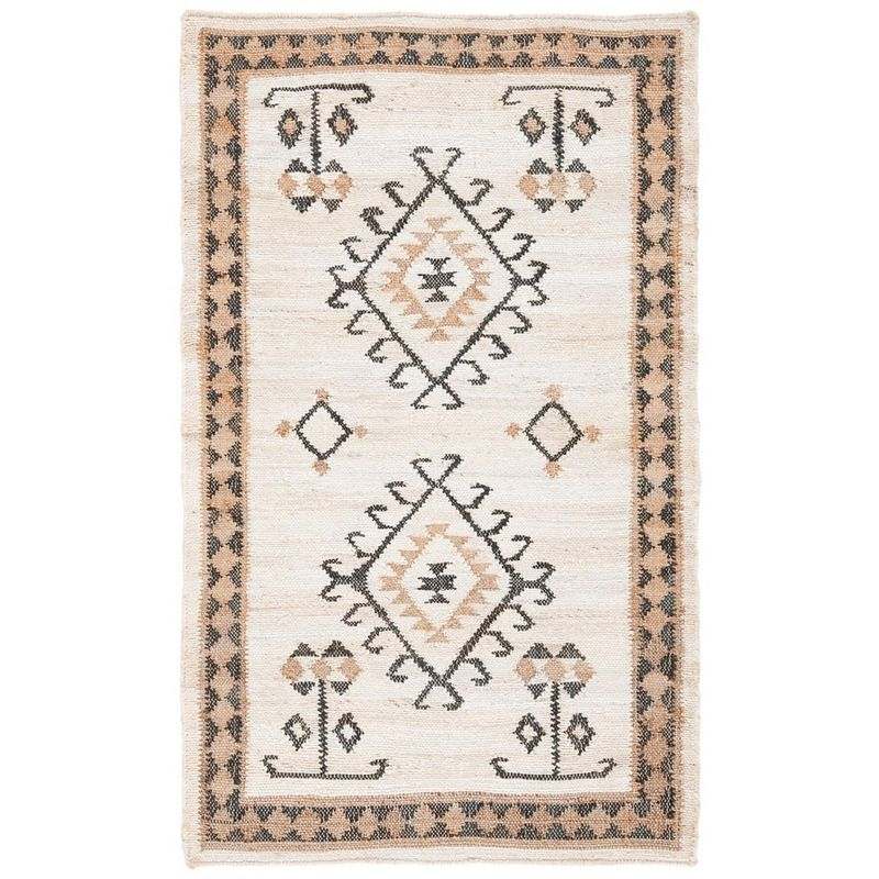 Kilim KLM762 Hand Woven Area Rug - Ivory/Black - 3'x5' - Safavieh.