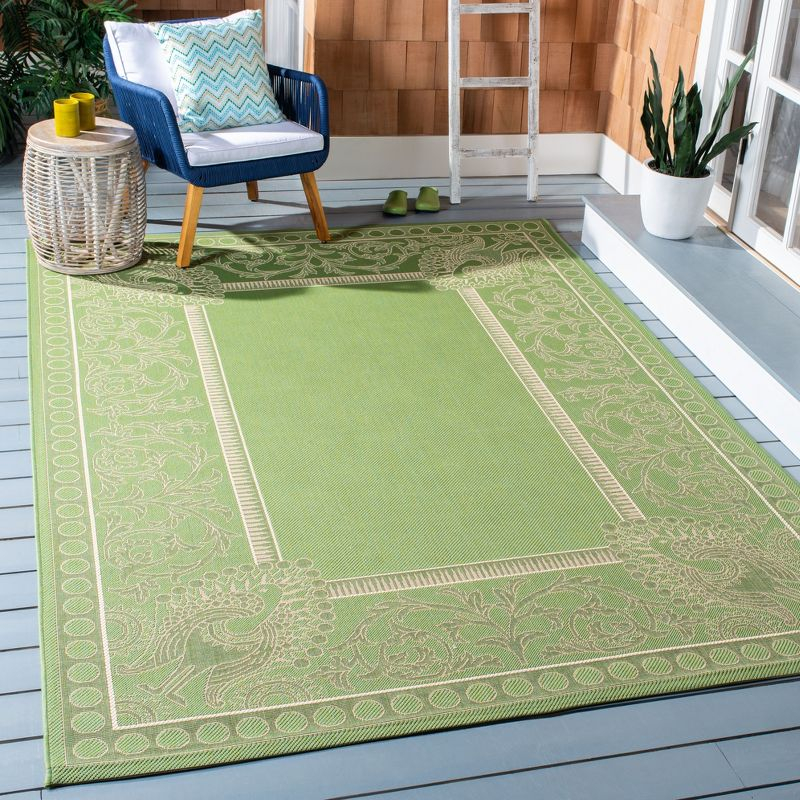 Courtyard CY2965 Power Loomed Indoor/Outdoor Area Rug - Olive/Natural - 5'3"x7'7" - Safavieh.