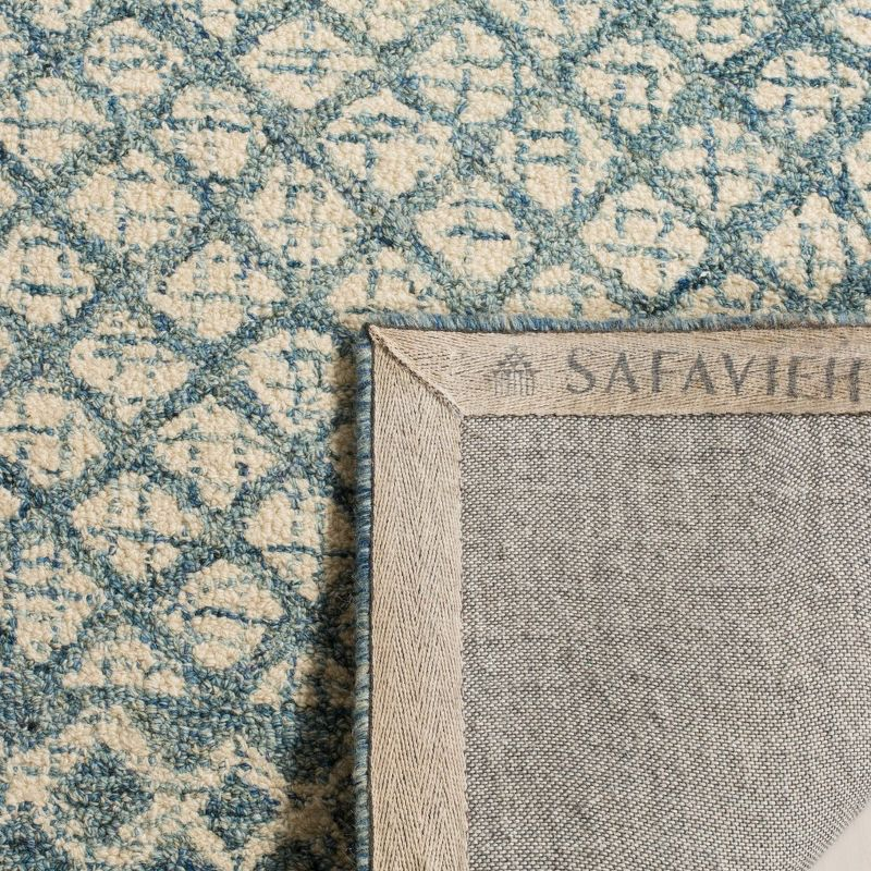 Abstract ABT203 Handmade Indoor Area Rug - Blue/Ivory - 4'x6' - Safavieh