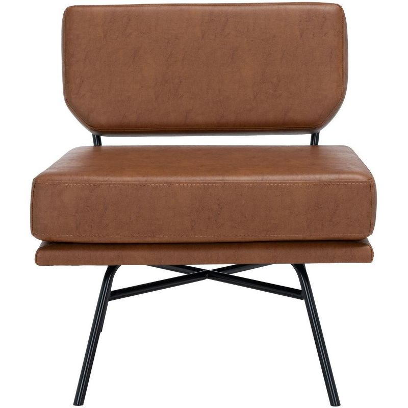 Kermit Accent Chair - ACH6210 - Cognac/Black - Safavieh