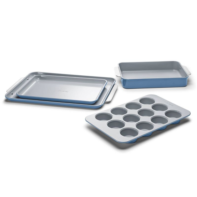 Caraway Non-Stick Ceramic Half Bakeware Set Slate: Baking Sheet, Muffin Pan, Baking Pans, 5-Piece Set, Hand Wash