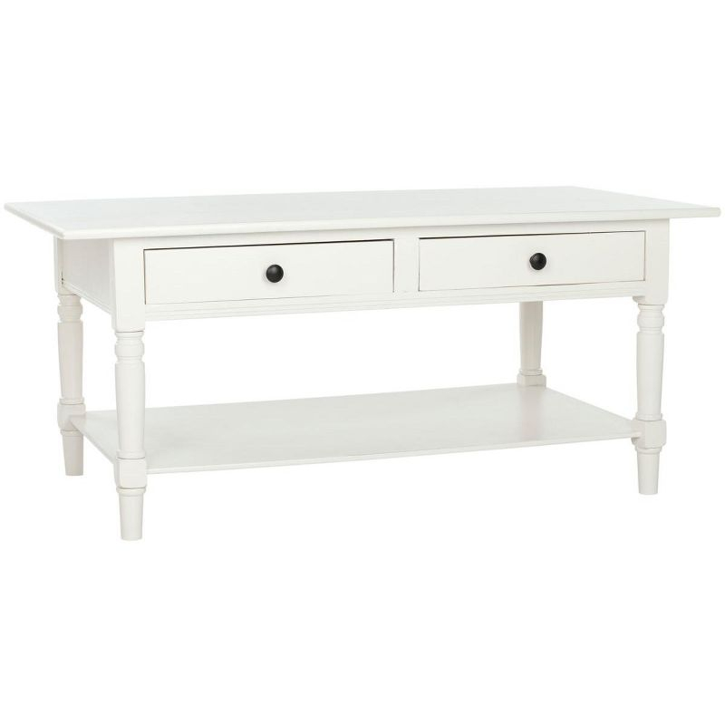 Boris Coffee Table - Distressed Cream - Safavieh
