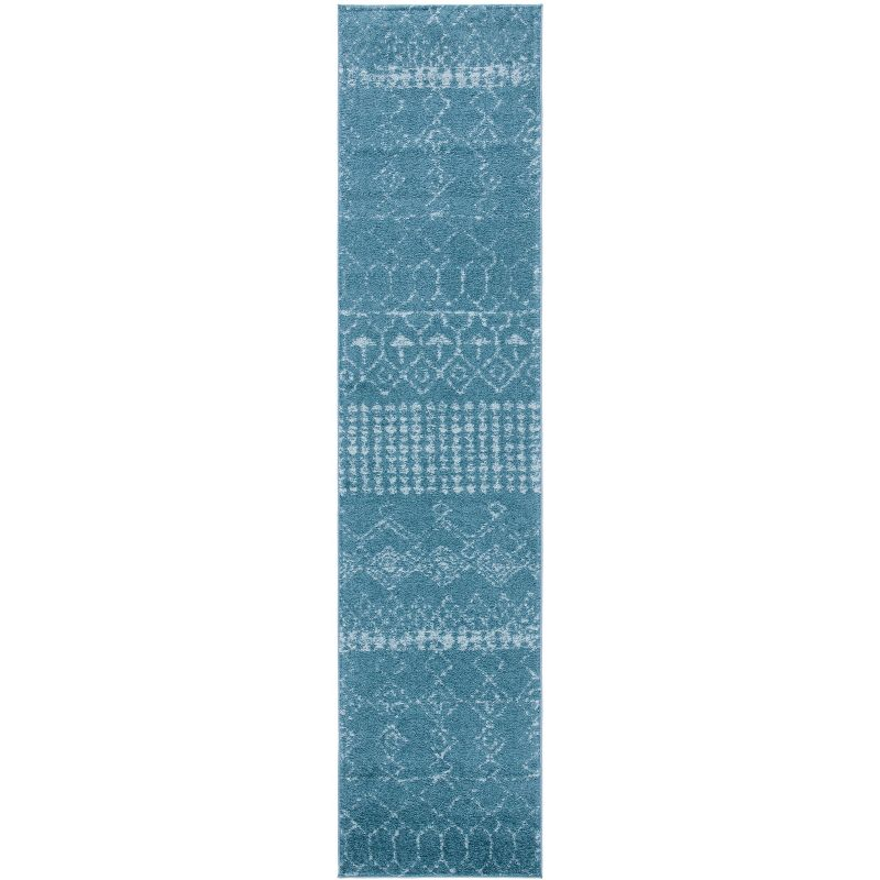 Tulum TUL229 Power Loomed Runner Rug - Turquoise/Blue - 2'x9' - Safavieh.