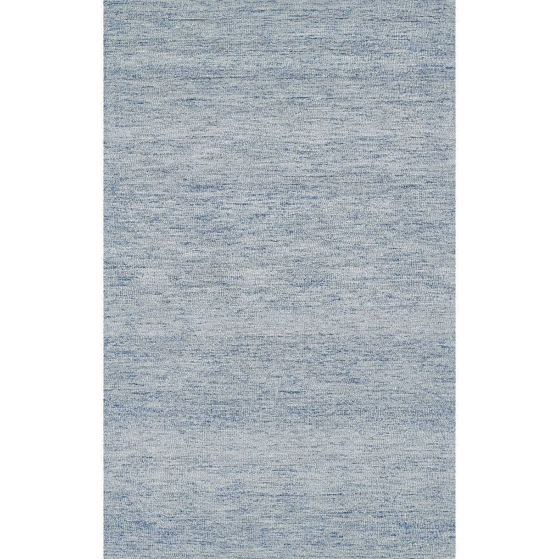 Momeni 2'x3' James Solid Handtufted Accent Rug Light Blue: Wool, Low Pile, Indoor, Rectangle, Cotton Backing