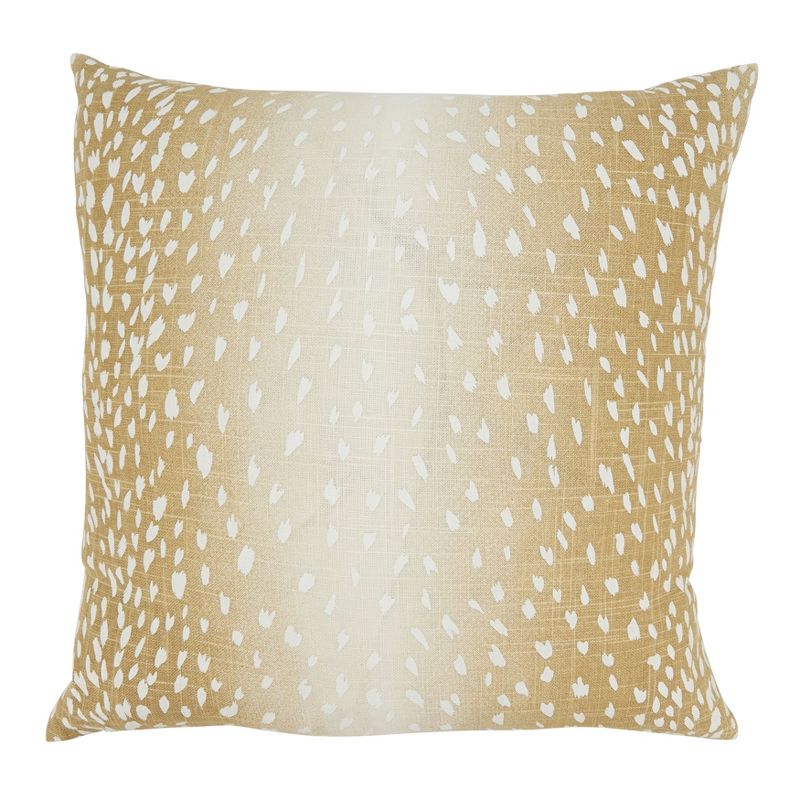 Saro Antelope Collection Linen Throw Pillow