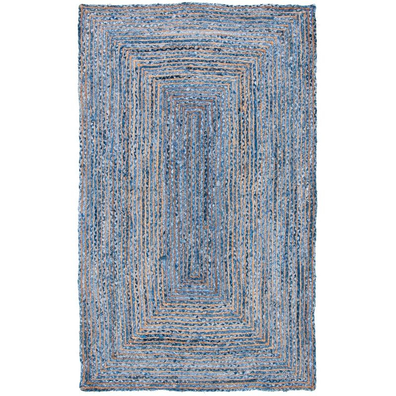 Cape Cod CAP202 Woven Indoor Area Rug - Blue/Natural - 5'x8' - Safavieh