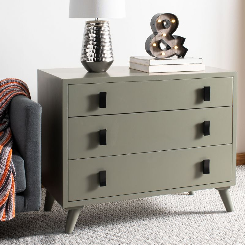 Blaize 3 Drawer Chest - CHS6601 - Dark Grey/Black - Safavieh