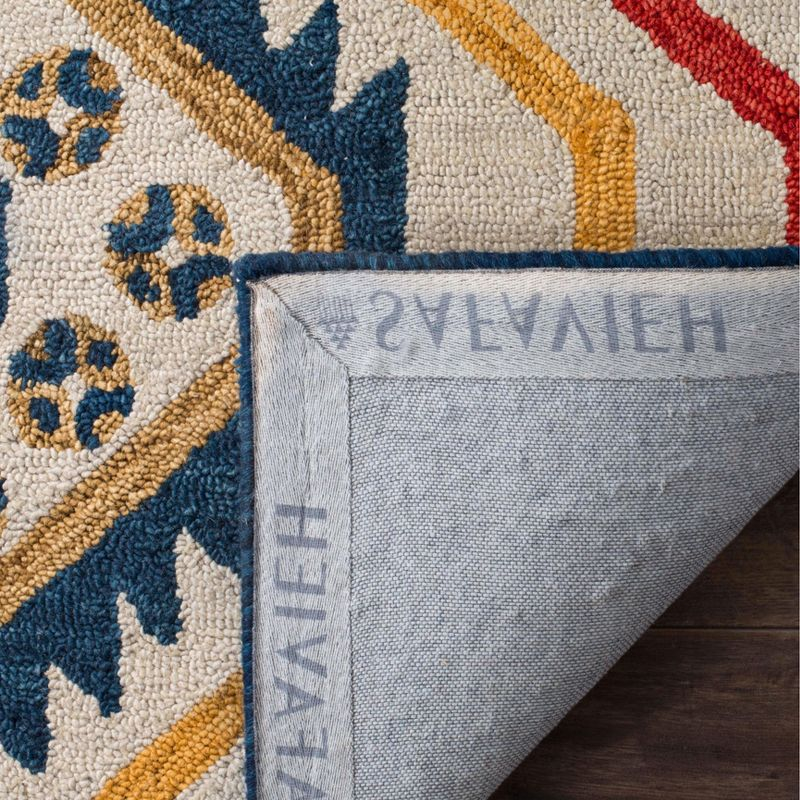 Aspen APN701 Hand Tufted Accent Rug - Ivory/Multi - 2'3"x5' - Safavieh.