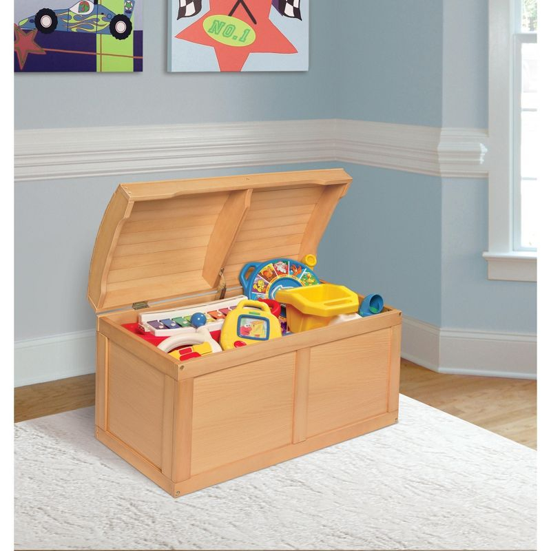 Badger Basket Hardwood Barrel Top Toy Chest - Natural