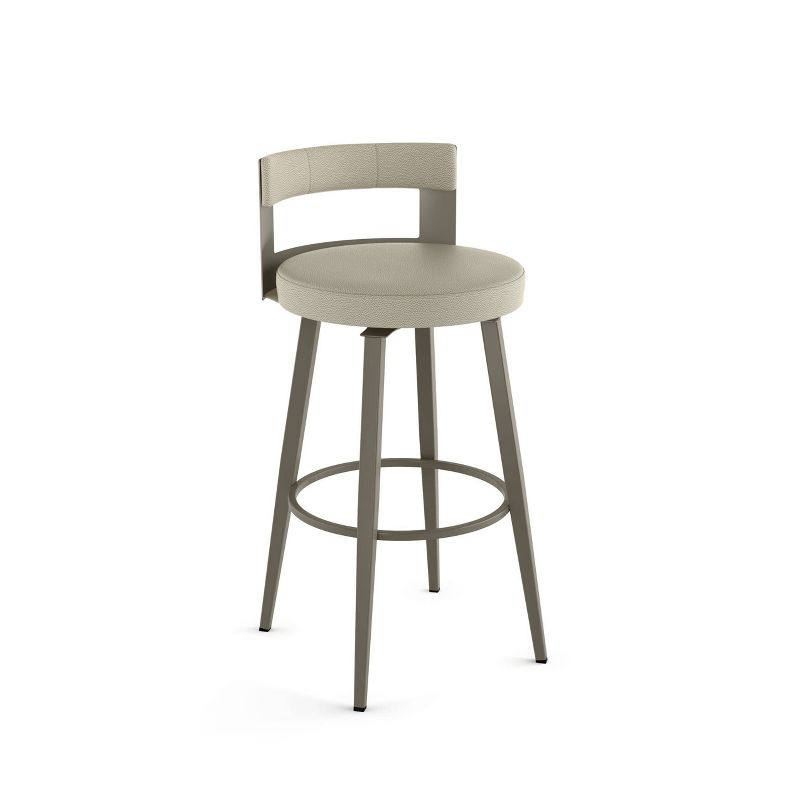Amisco Paramont Counter Height Barstool: Faux Leather, Steel Frame, 34" Height, 300 lbs Capacity