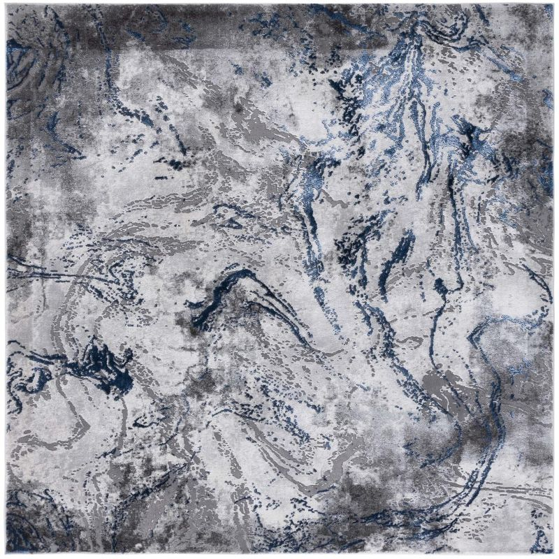 Craft CFT864 Loomed Indoor Area Rug - Grey/Blue - 6'7"x6'7" - Safavieh