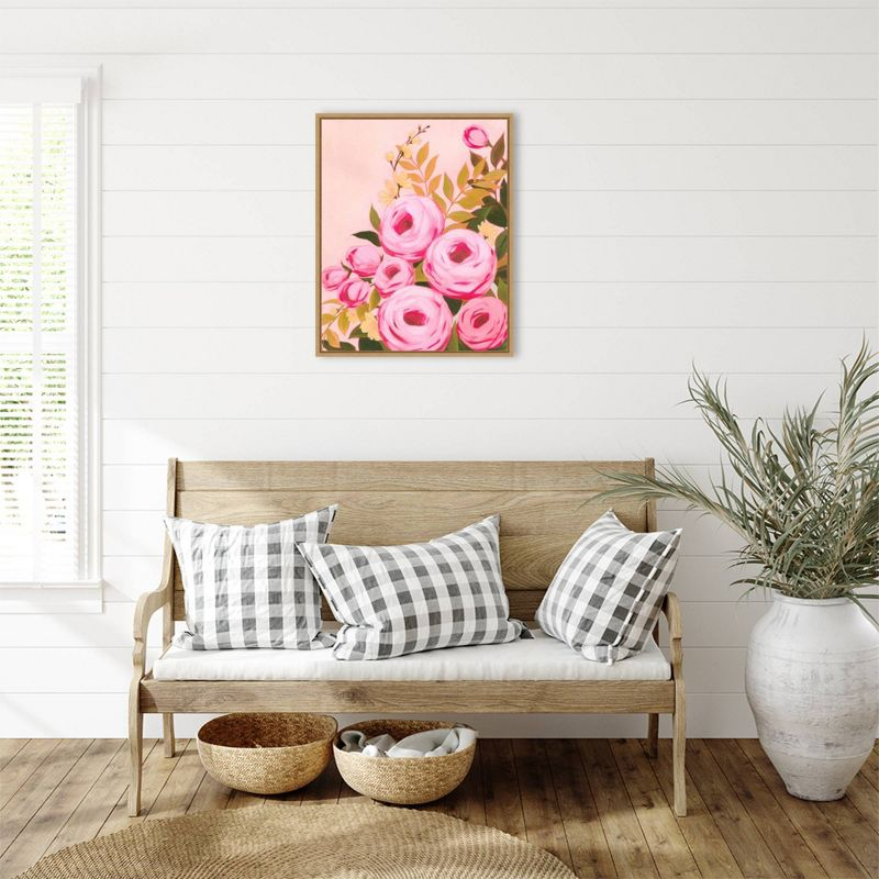 Amanti Art 23"x28" Vibrant Roses II by Grace Popp Framed Canvas Wall Art Print