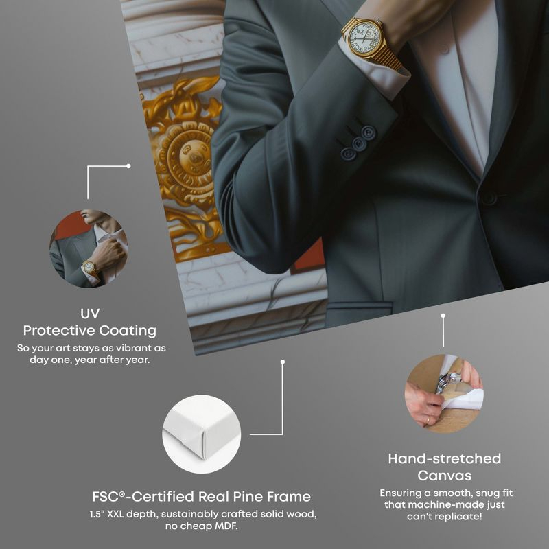 Notoriart Sculpture with Style Men Style Wall Art, 10" x 15", Gallery Wrapped