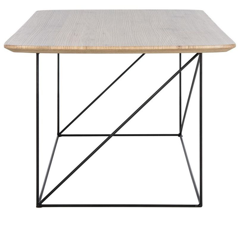 Rylee Rectangle Coffee Table - Taupe Brown/Black - Safavieh