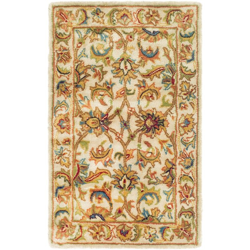 Classic CL758 Hand Tufted Accent Rug - Ivory/Ivory - 2'x3' - Safavieh.
