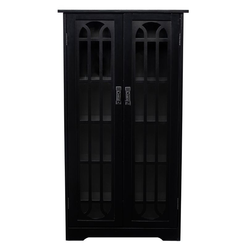 Window Pane Media Cabinet - Black - SEI