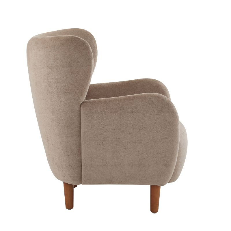 Christopher Knight Home Raven Indoor Wingback Velvet Upholstered Accent Chairs, Camel