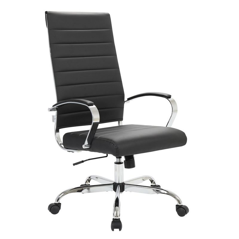 LeisureMod Benmar Modern High Back Leather Office Chair